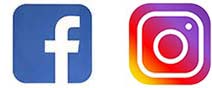Facebook, Twitter, Instagram